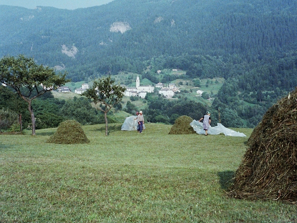 Piana del Grill con il paese di Faida sullo sfondo 1978- foto Fernando