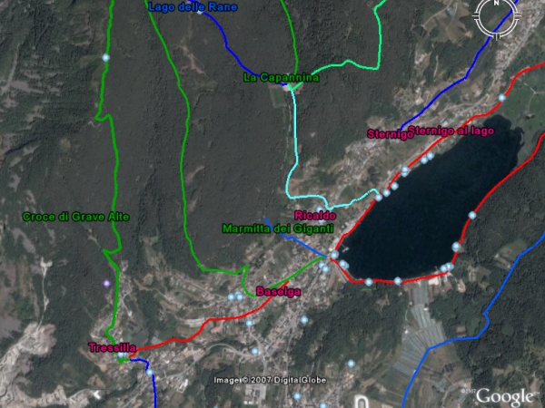 Visione di alcune delle informazioni presenti nel file KML per Google Earth