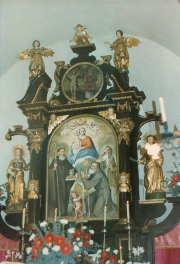 La pala dell'altare di Tressilla - foto archivio Parrocchia S.Maria Assunta - Baselga