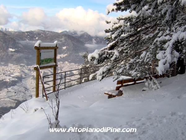 Bellavista - il panorama sulla Valle di Cembra in inverno