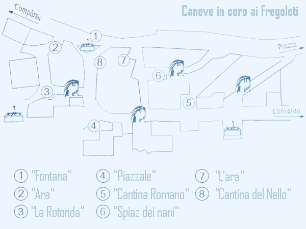 La cartina distribuita all'inizio della manifestazione