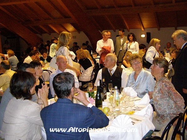 Momenti della cena: alcuni albergatori trentini