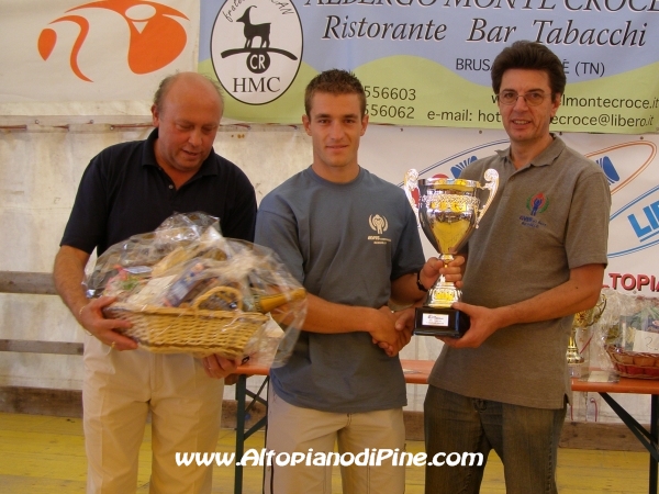 La premiazione: primo classificato