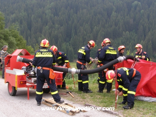 Il lavoro dei Vigili del Fuoco Volontari di Bedollo