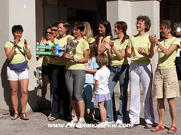 La premiazione delle squadre femminili