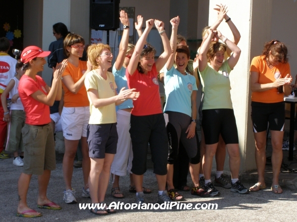La premiazione delle squadre femminili