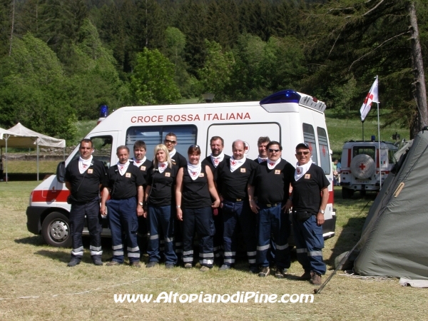 I volontari della Croce Rossa Italiana sezione di Pergine