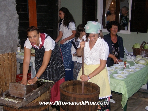 Preparazione dei crauti e dei capussi