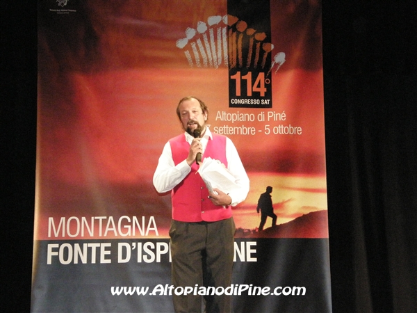 Mattia Boschini, presentatore della serata - 114 Congresso SAT