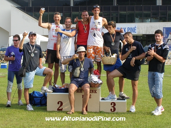Il podio maschile del 4°  Green Volley edizione 2008