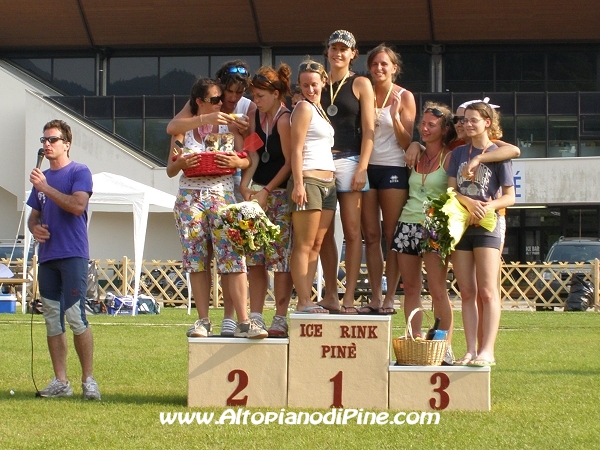 Il podio femminile del 4°  Green Volley edizione 2008