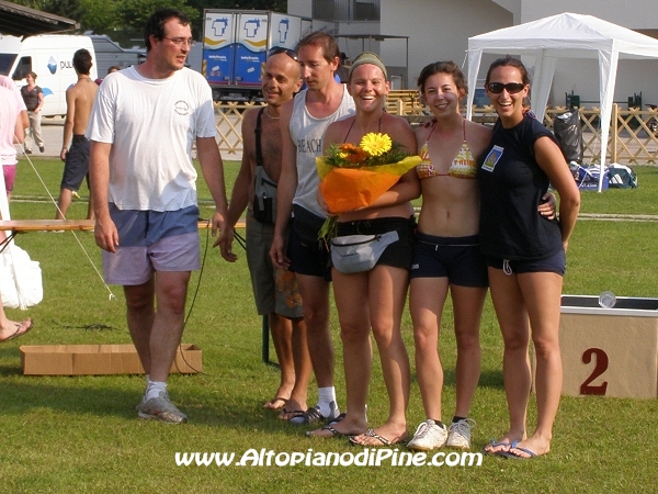 Premiazione degli atleti provenienti da piú lontano - Green Volley edizione 2008