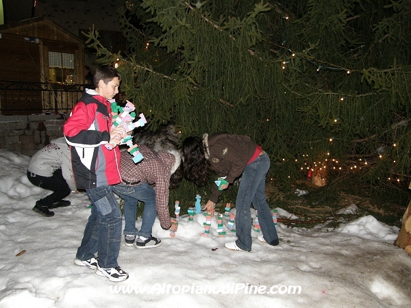 Posizionamento dei totem nella neve