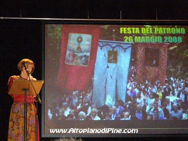 Festa Patronale Madonna di Piné 2008 - la presentatrice della serata 