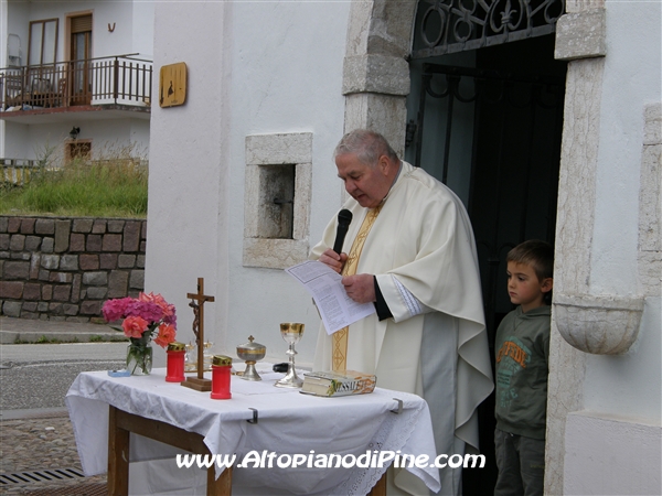 La celebrazione della S.Messa in onore di San Rocco da parte di don Silvio Benedetti