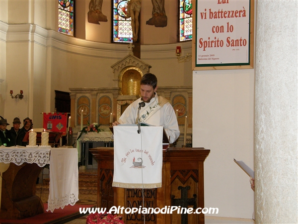 Lettura del Vangelo da parte del Diacono Gabriele Bernardi 