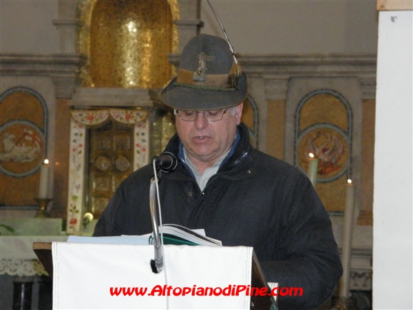 Preghiera e saluto da parte degli Alpini di Baselga