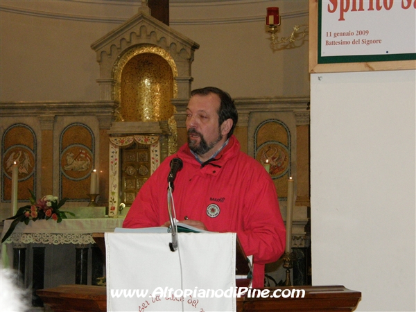 Preghiera e saluto da parte del Coro Costalta e di altre associazioni pinetane