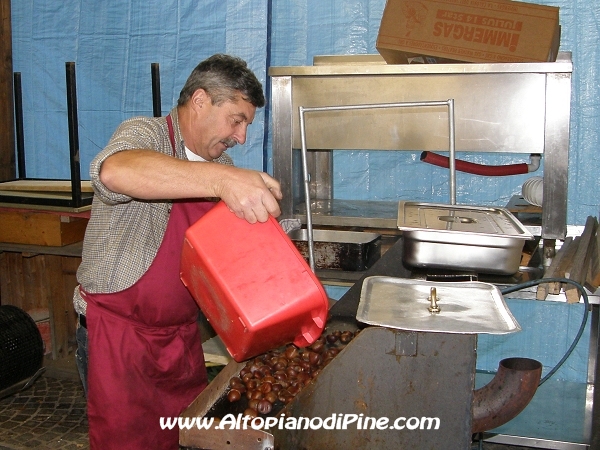 Preparazione della castagnata