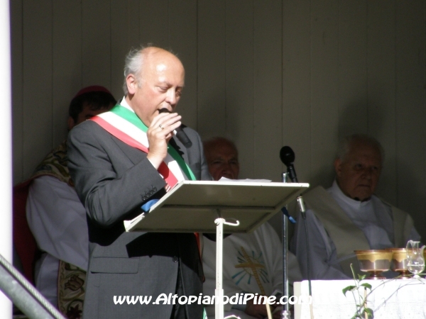 Il Sindaco di Bedollo Narciso Svaldi - Festa Patronale Madonna di Piné 2009