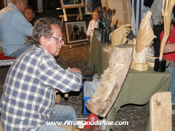 Scultore all'opera - Piné  sotto le stelle 2009 - 8 luglio 2009 