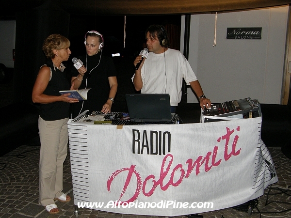 La presidente dell'ApT Franca Broseghini intervistata da Radio Dolomiti - Piné  sotto le stelle 2009 - 15 luglio 2009 