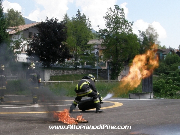 Bombola di gas incendiata