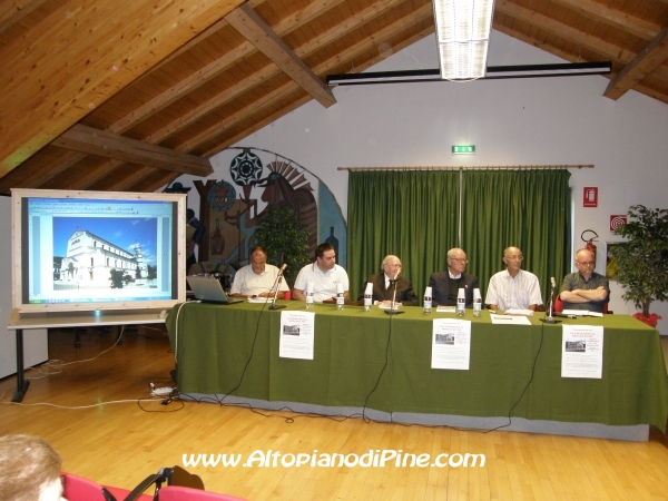 I relatori presenti alla presentazione del libroLa Chiesa Nuova di Baselga di Pine'