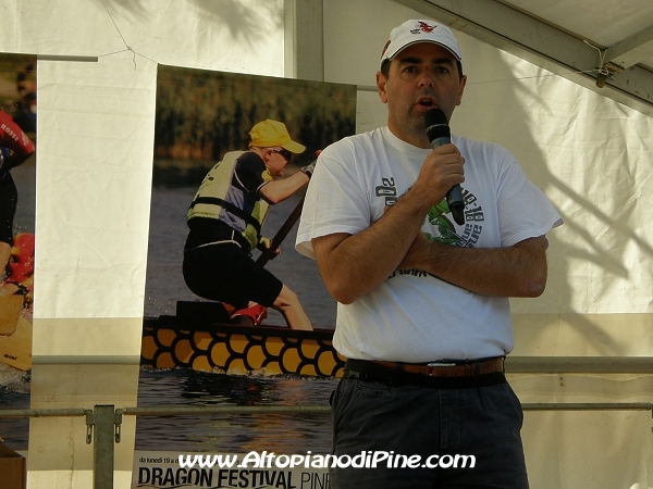 Il Sindaco di Baselga di Piné Ugo Grisenti, speaker al Dragon Festival 2010 - Baselga di Pine'