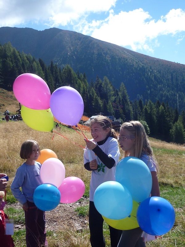 La gioia e l'entusiasmo - Palloncini per la Pace - Rifugio Tonini 2010