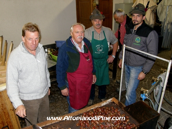 Preparazione della castagnata