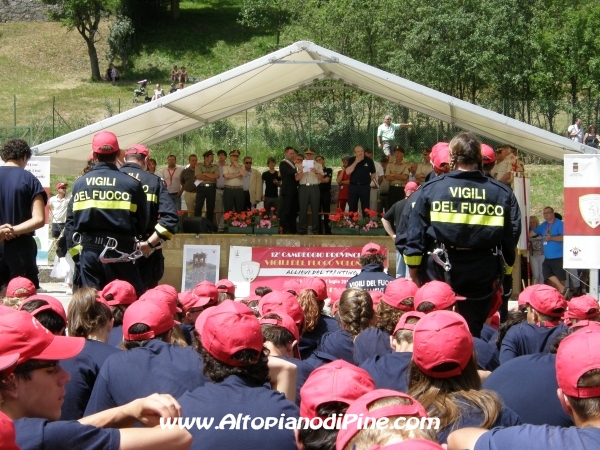 Cerimonia di Chiusura del  12 campeggio allievi Vigili del Fuoco Volontari 2012