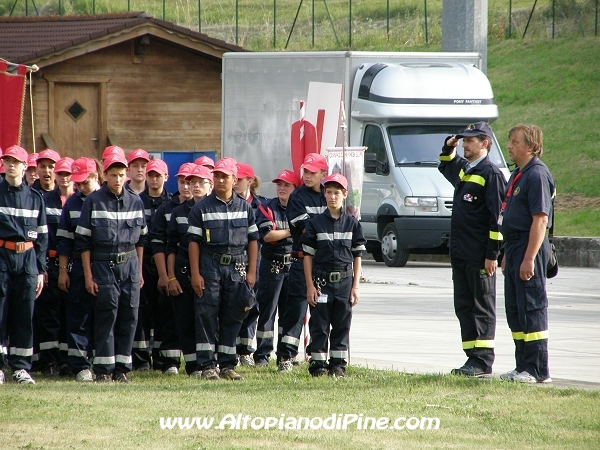 Cerimonia di apertura del 12 campeggio allievi Vigili del Fuoco Volontari 2012
