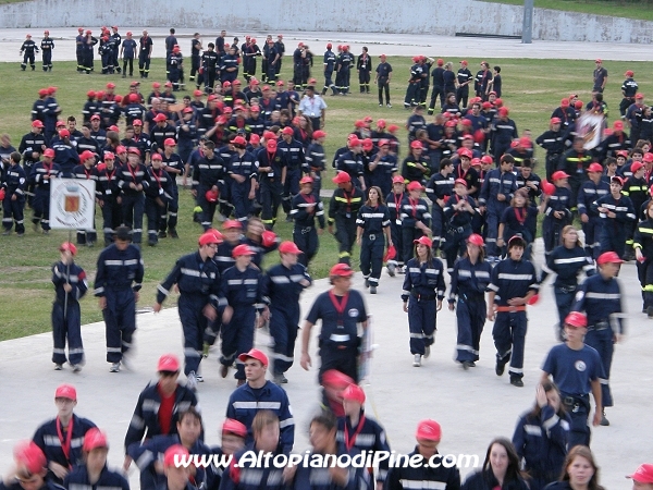 Ammainabandiera del primo giorno del 12 campeggio allievi Vigili del Fuoco Volontari 2012