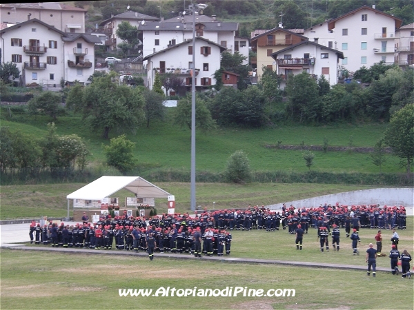 Ammainabandiera del primo giorno del 12 campeggio allievi Vigili del Fuoco Volontari 2012