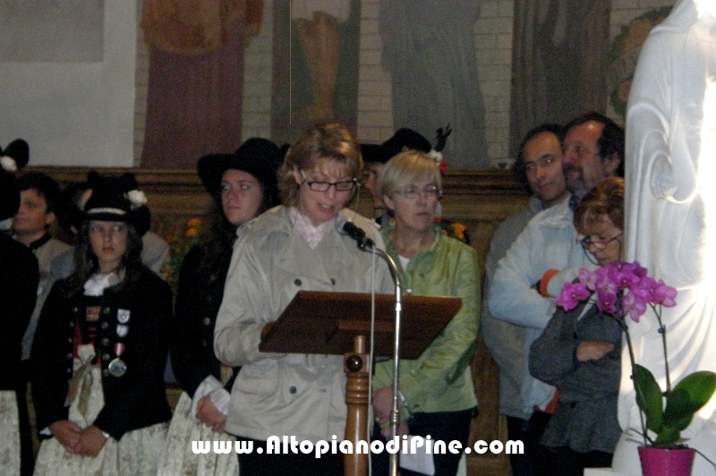 Preghiera dei fedeli - saluto da parte della associazione Aiuto alla Vita degli Altipiani