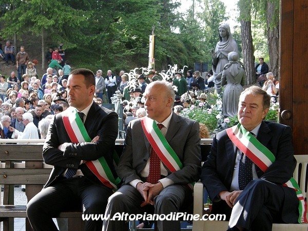 Festa patronale Madonna di Piné  2012 - i Sindaci Ugo Grisenti - Narciso Svaldi - Valter Gasparotto
