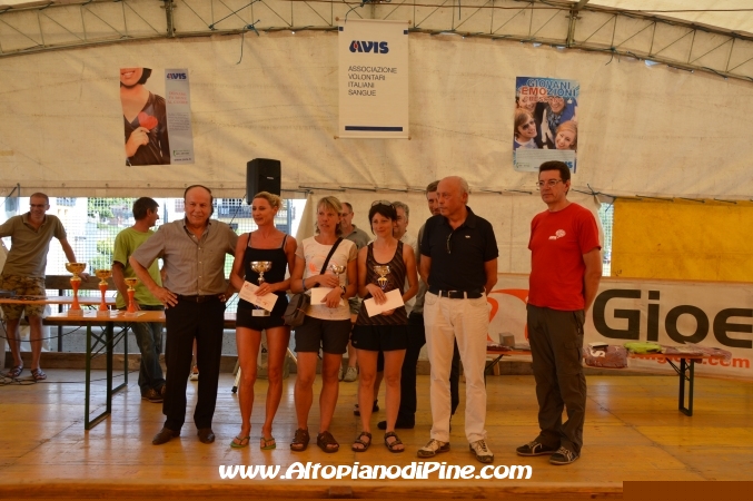 Il podio femminile della Trofeo Avis 2013