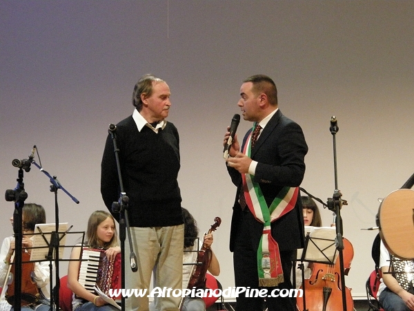 Festa patronale Madonna di Piné  2013  - Marco Varner e il Sindaco Ugo Grisenti
