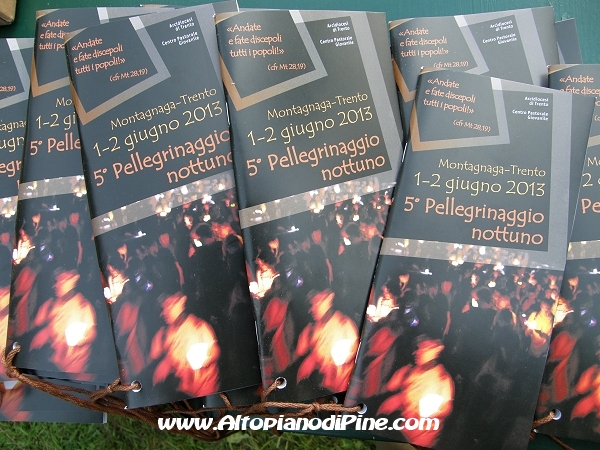Pellegrinaggio Notturno Montagnaga - Trento 2013