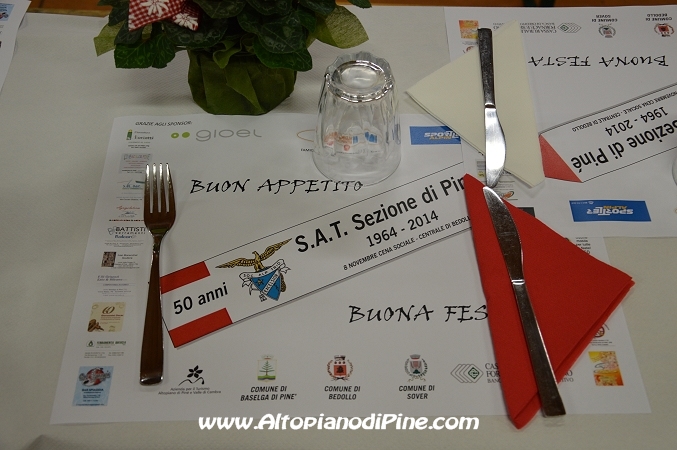 Cena Sociale 50 S.A.T. Piné 2014