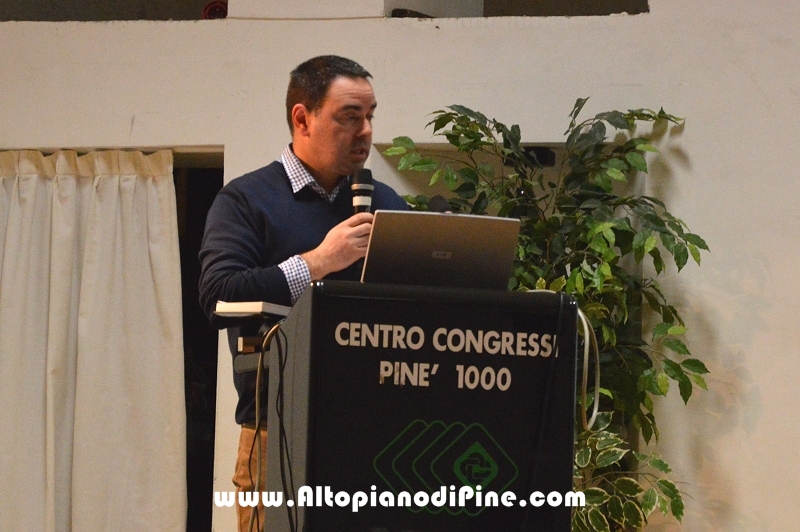 Il sindaco di Baselga di Piné Ugo Grisenti - presentazione libro I nomi locali dei comuni di Baselga di Piné e Bedollo