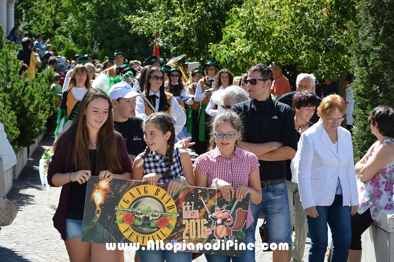 Gang Band Festival Piné 2016 - sfilata di domenica 7 agosto