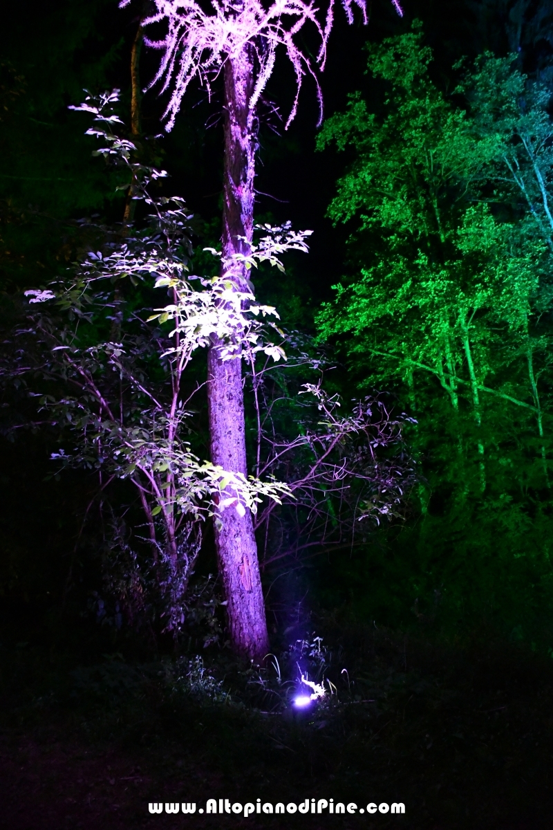 Cascata del Lupo illuminata coi colori della pace 2018
