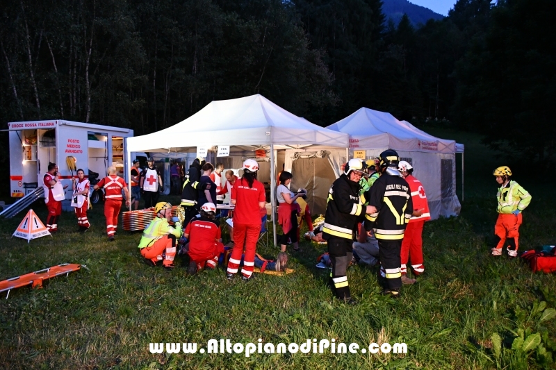 Esercitazione soccorso presso ex Albergo Costalta a Varda di Bedollo - luglio 2019