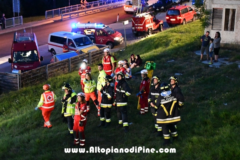 Esercitazione soccorso presso ex Albergo Costalta a Varda di Bedollo - luglio 2019