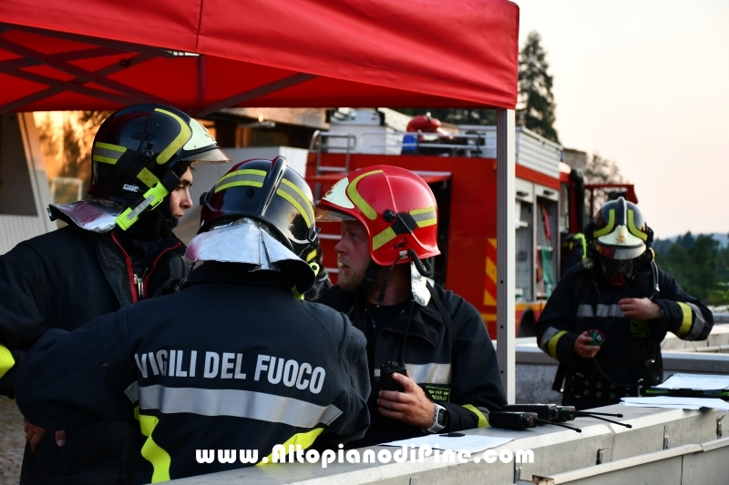 Esercitazione soccorso presso ex Albergo Costalta a Varda di Bedollo - luglio 2019
