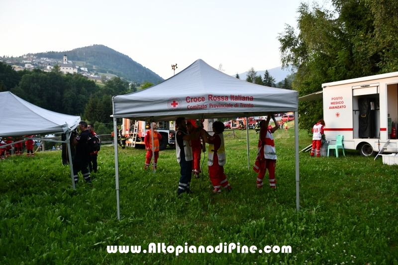 Esercitazione soccorso presso ex Albergo Costalta a Varda di Bedollo - luglio 2019