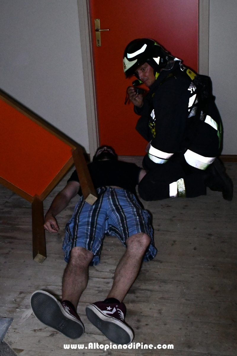 Esercitazione soccorso presso ex Albergo Costalta a Varda di Bedollo - luglio 2019