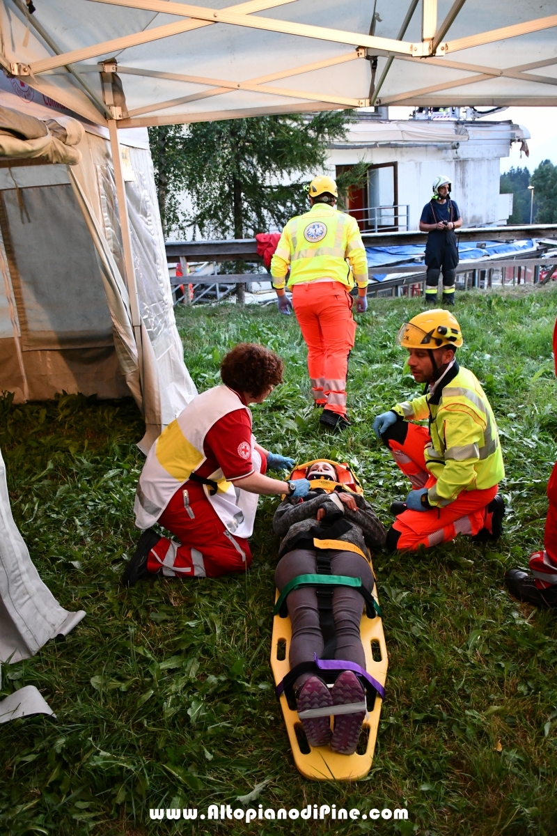 Esercitazione soccorso presso ex Albergo Costalta a Varda di Bedollo - luglio 2019